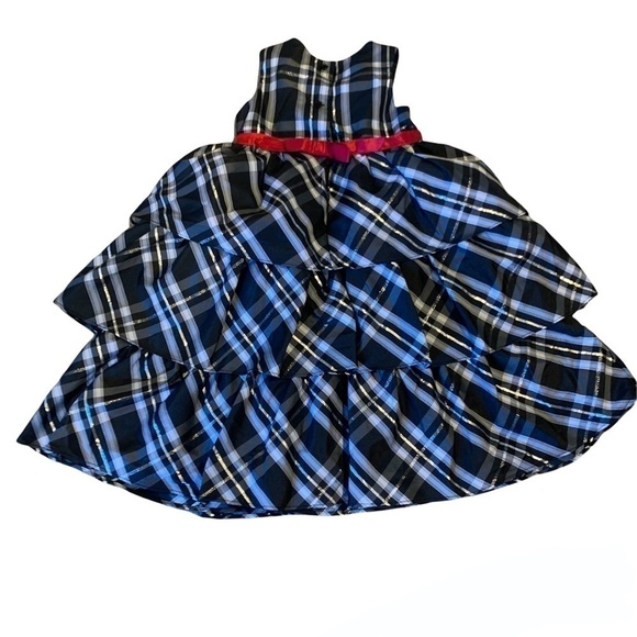 CHEROKEE Black & White Plaid Ruffled Sleeveless Fancy Dress size 5T - Picture 3 of 6